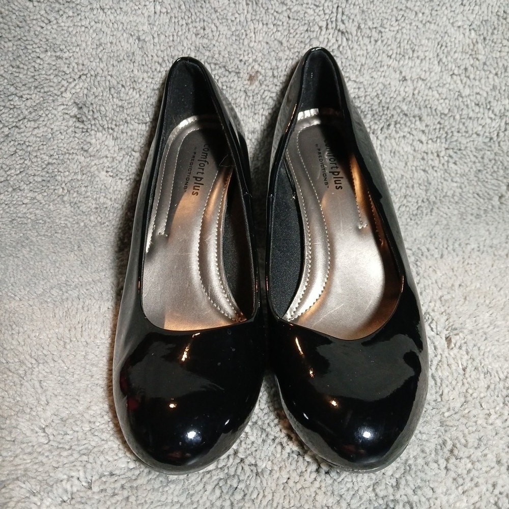 Black Patent Leather High Heels Size 8 Comfort Plus‎ By Predictions